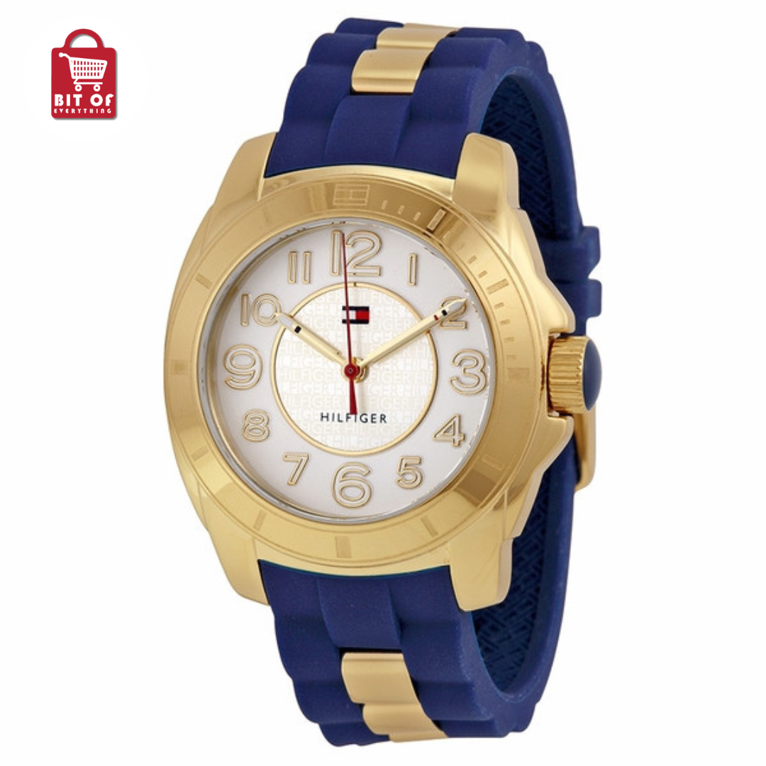 Tommy Hilfiger Womens Analogue Quartz Watch with Silicone Strap 1781307 (GOLDEN)