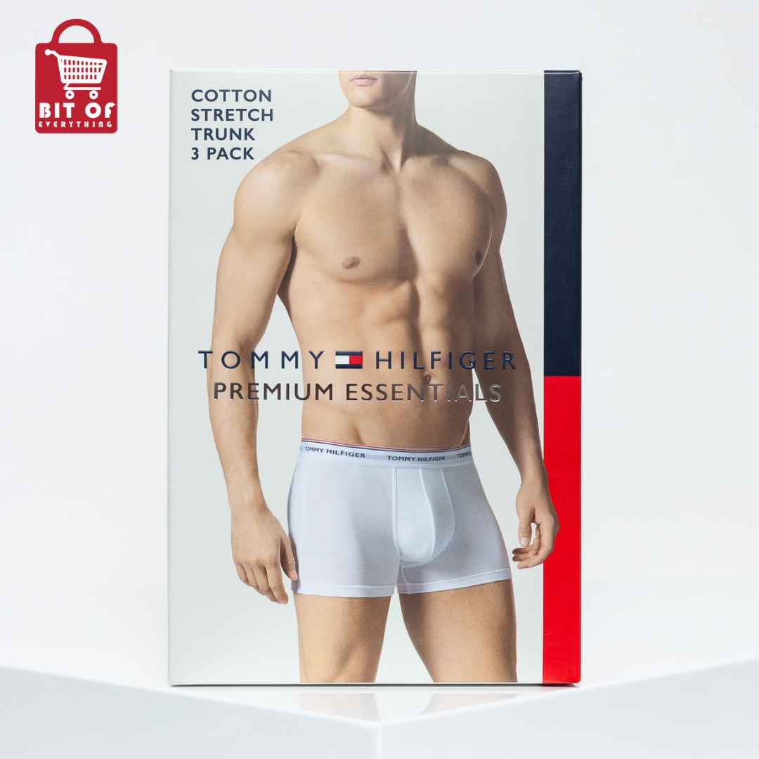 TOMMY HILFIGURE PREMIUM COTTON STRECH TRUNK PACK OF 3