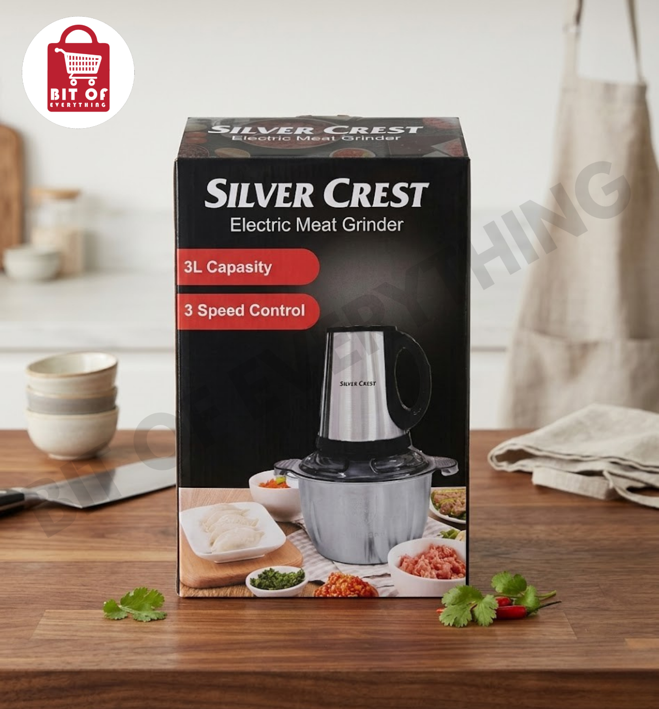 Silvercrest Electric Meat Grinder 3L – 3-Speed Heavy Duty Grinder