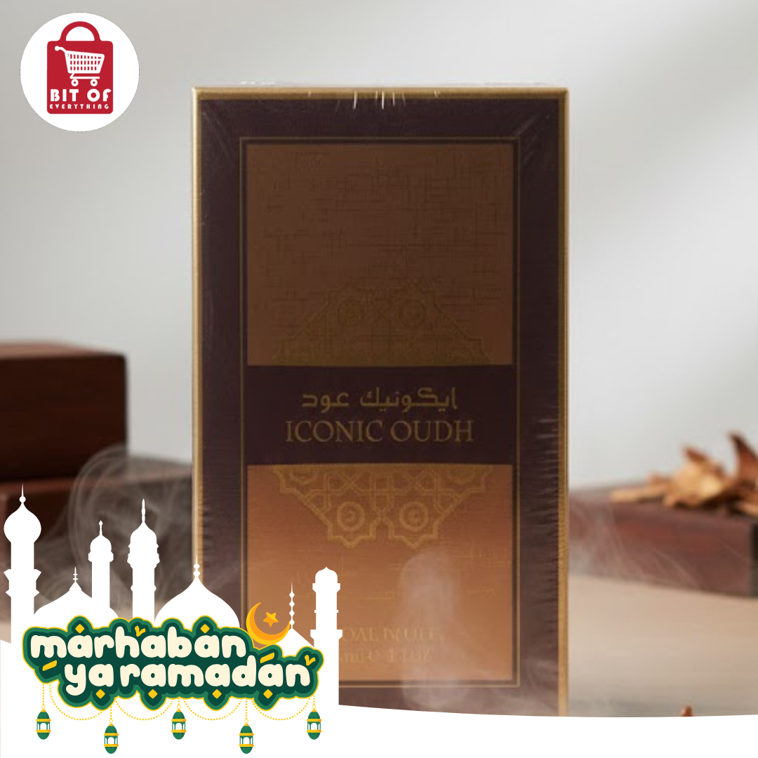 Iconic Oud Eau de Parfum 100ml – Luxury Arabian Oud Fragrance by Lattafa Perfumes