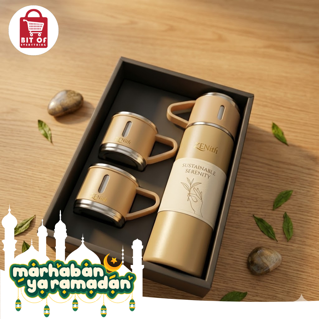 Insulated Vacuum Flask Set – Keep Drinks Hot & Cold for Hours