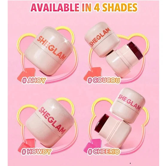 SHEGLAM - Jelly Licious Hydrating Lip & Blush Tint - CHEERIO