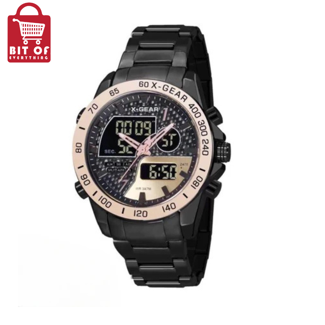 X-Gear XG-5089 Autolight Dual time fashion men watch water resistant steel jam tangan lelaki digital watch