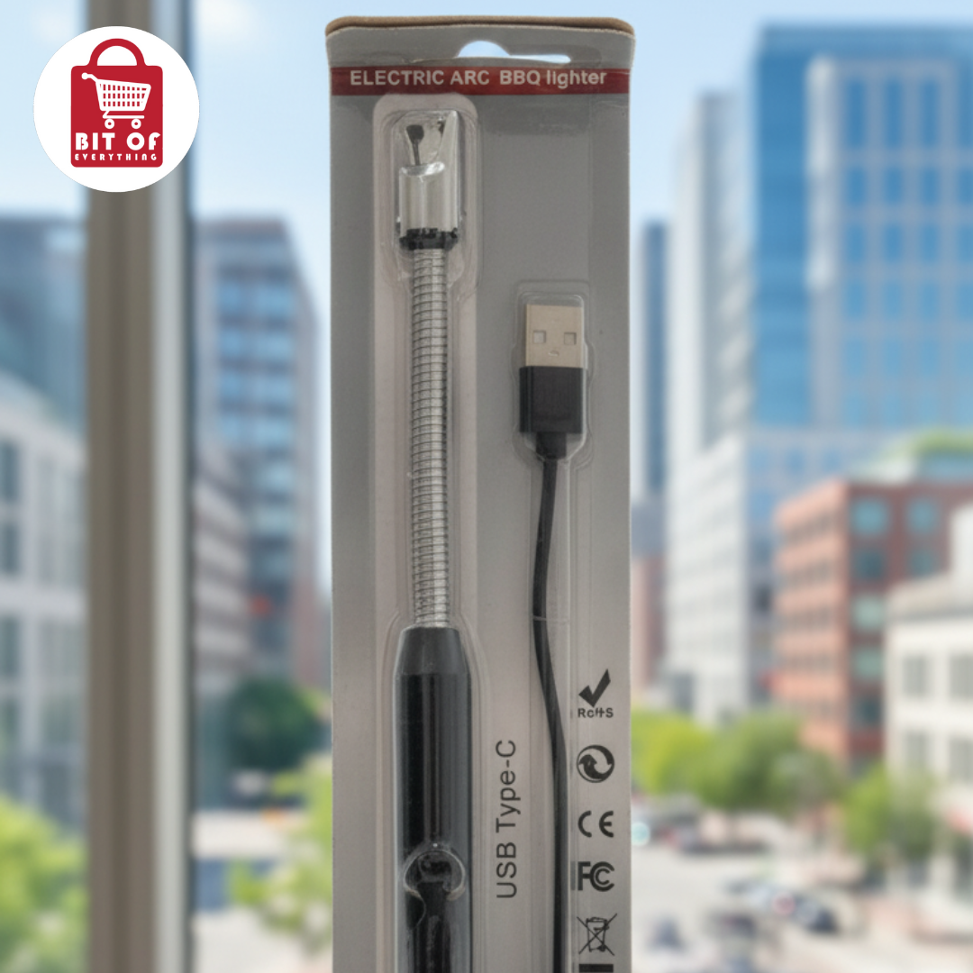 ARC Electric BBQ Lighter ⚡ | Rechargeable, Windproof & Flameless Ignition Tool 🍖✨