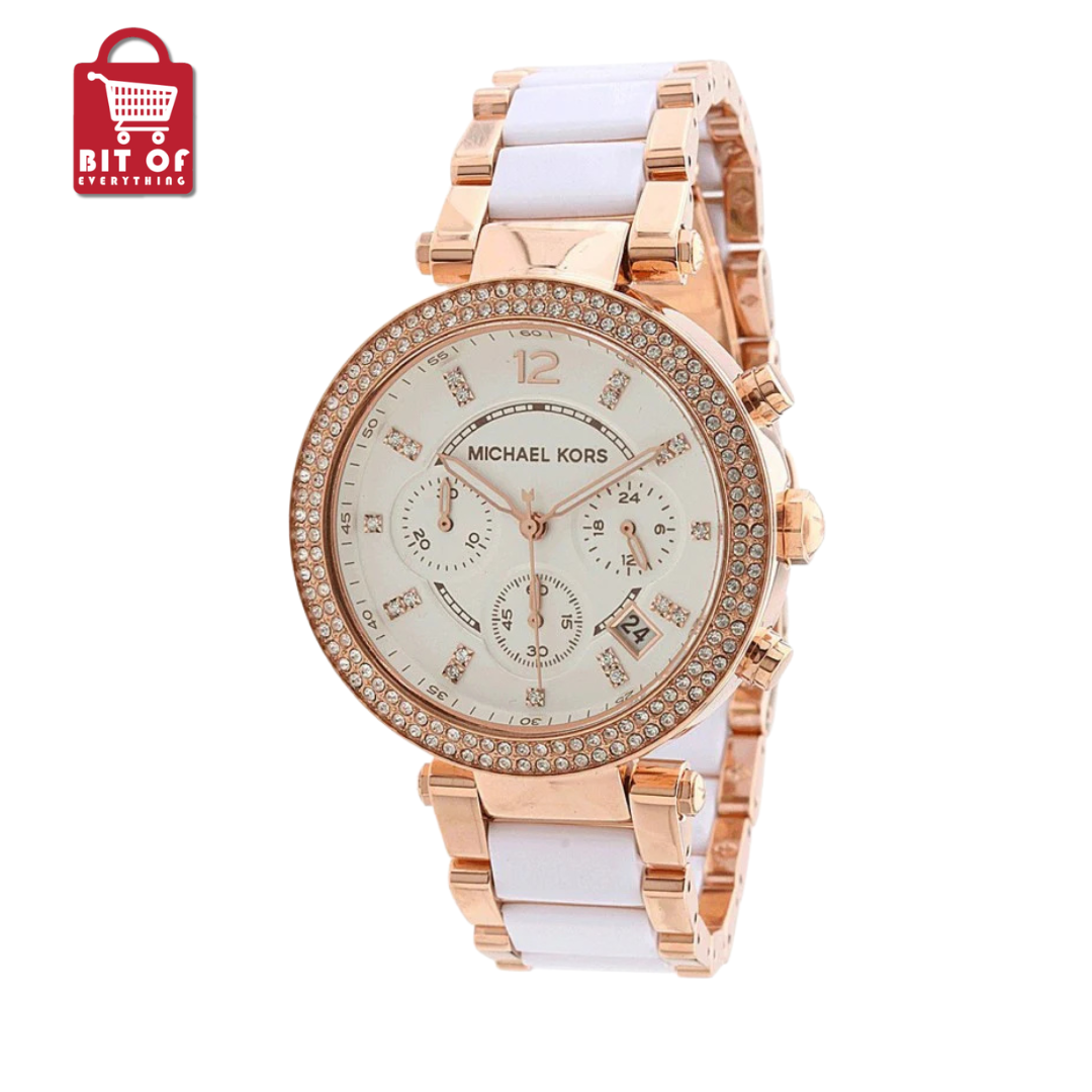 MICHAEL KORS Parker Chronograph Quartz White Dial Ladies Watch MK5774