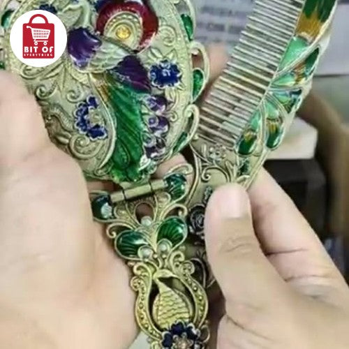 Hair Comb with Mirror Set – Portable Beauty Grooming Kit