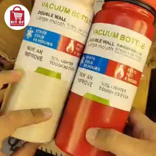 Vacuum Insulated Flask Bottle 600ml – Hot & Cold Thermal Water Bottle