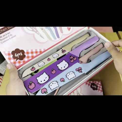 KNIFE SET HELLO KITTY
