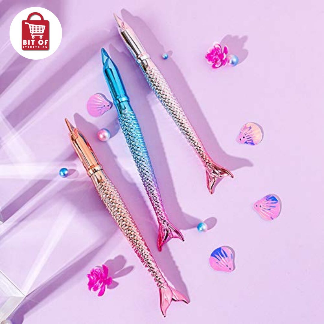 1PCS Mermaid Eyeliner Liquid Pen with Castor Oil for Eyelash Growth