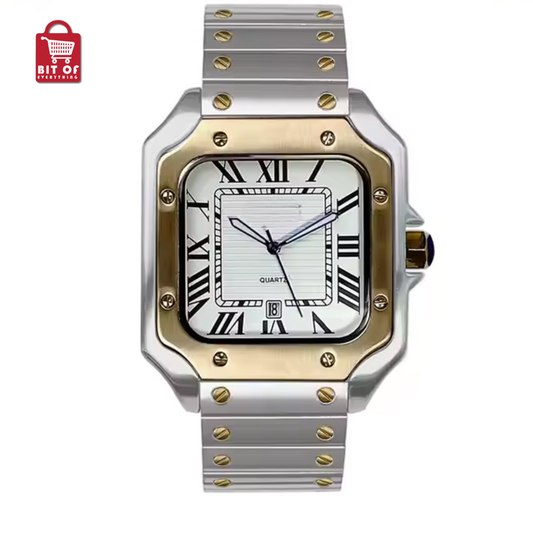 Cartier Santos de Cartier Large White 18k Gold Two-Tone Complete
