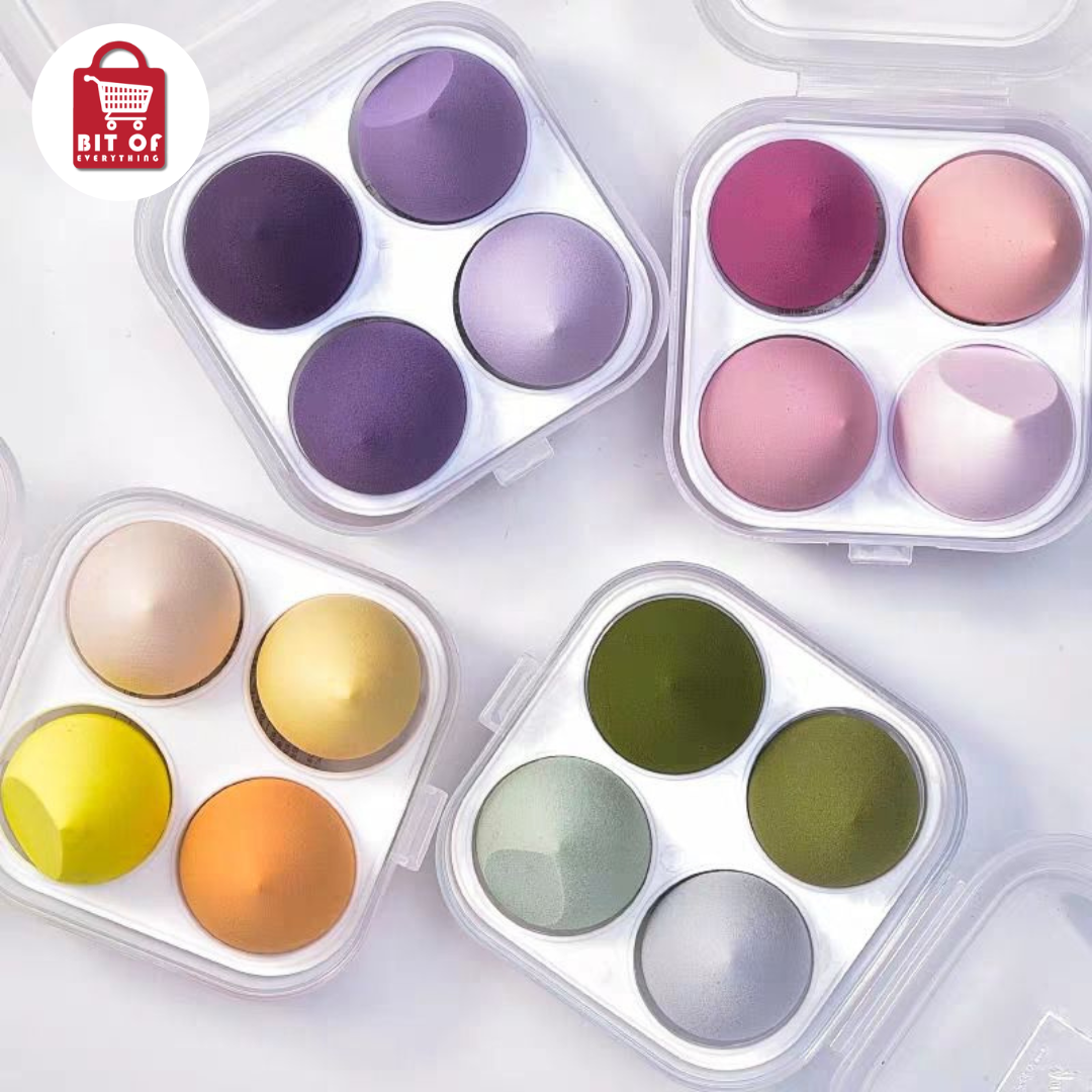 4Pc Beauty Egg Makeup Blender Cosmetic Puff