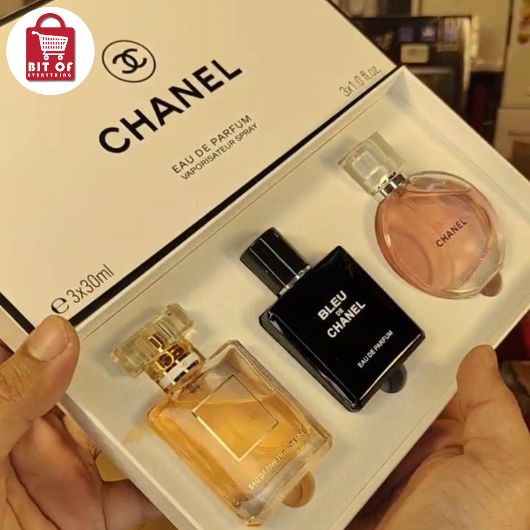 PERFUME GIFT SET CHANEL PACK OF 3 (30ML EACH)