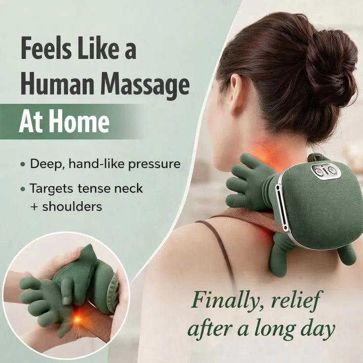 Wireless 4D Neck & Back Massager with Heat Therapy With 12 Months Warranty