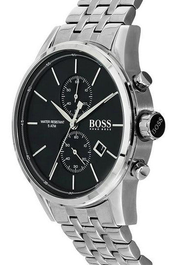 Hugo Boss Men’s Chronograph Quartz Stainless Steel Black Dial 41mm Watch 1513383