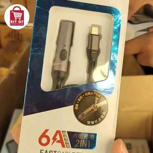 CHARGING CABLE AND CIGGERATE LIGHTER 2 IN 1 CABLE