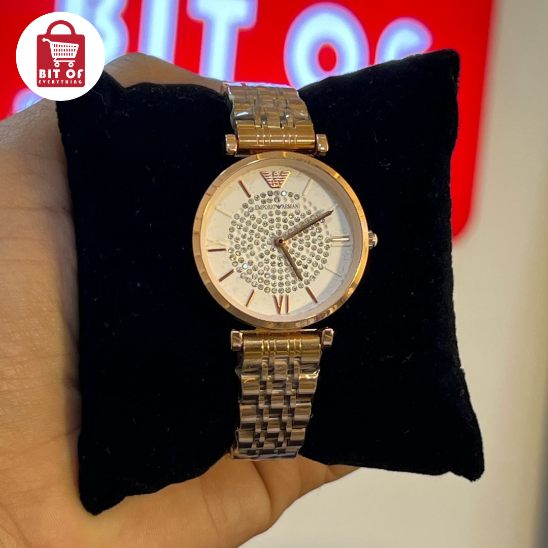 Emporio Armani: Timeless Style, Modern Luxury ⌚✨ (FRONT MIRROR DEMAGE)