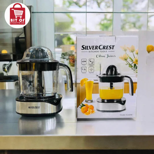 Silver Crest Citrus Juicer – Powerful Electric Orange & Lemon Juicer for Fresh Juice