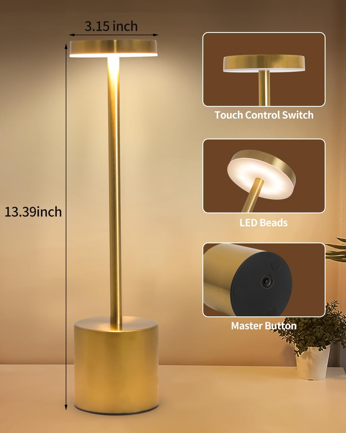Modern Touch Sense LED Table Lamp