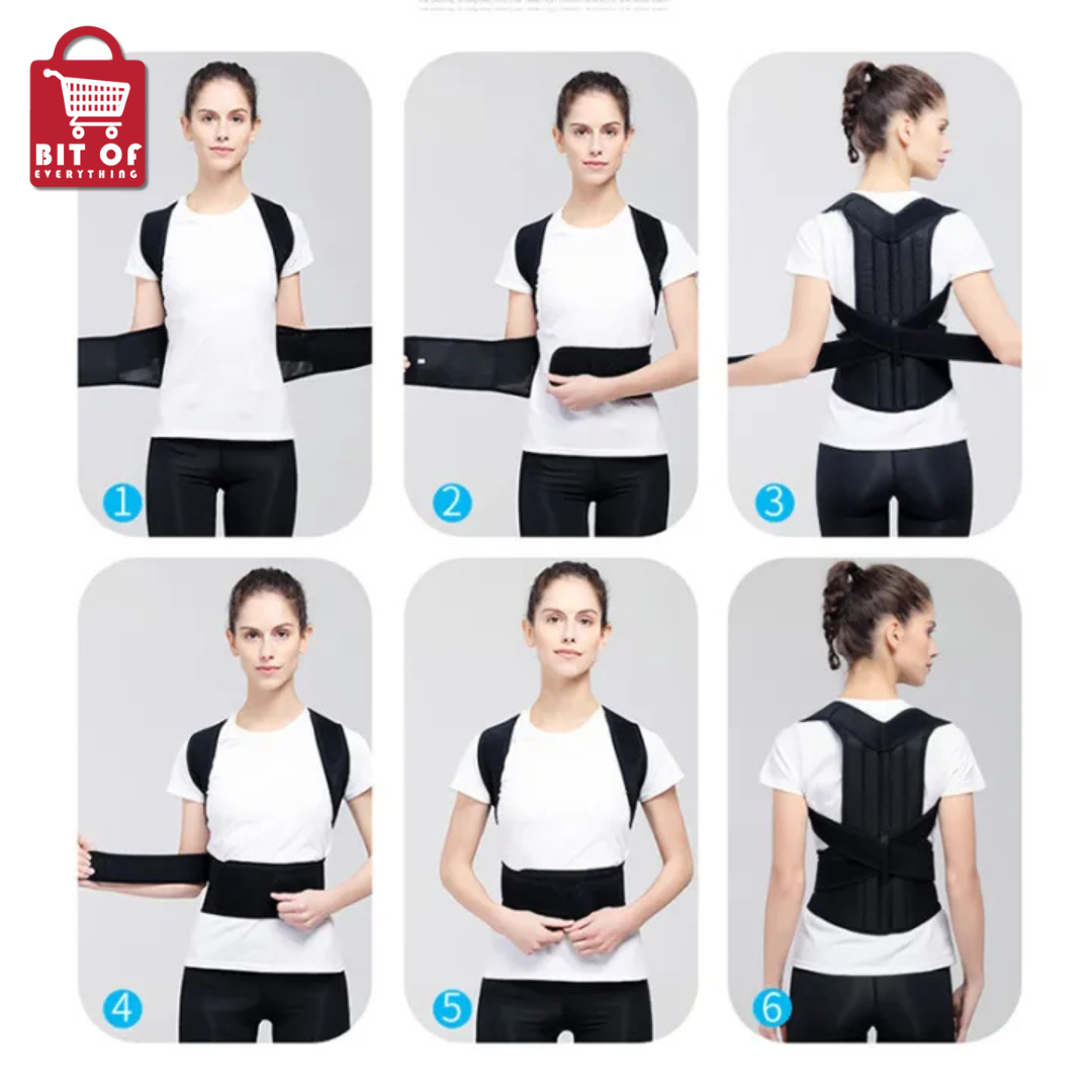 Adjustable Back Straightener Posture Corrector Shoulder Lumbar Brace Support Brace Back Support Belt Back Shoulder Adult Corset Posture Correction SP95