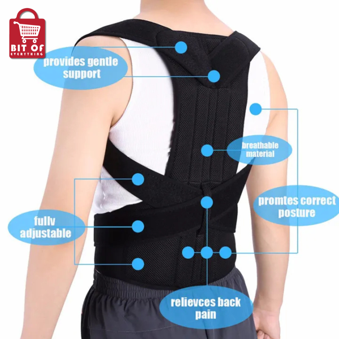 Adjustable Back Straightener Posture Corrector Shoulder Lumbar Brace Support Brace Back Support Belt Back Shoulder Adult Corset Posture Correction SP95