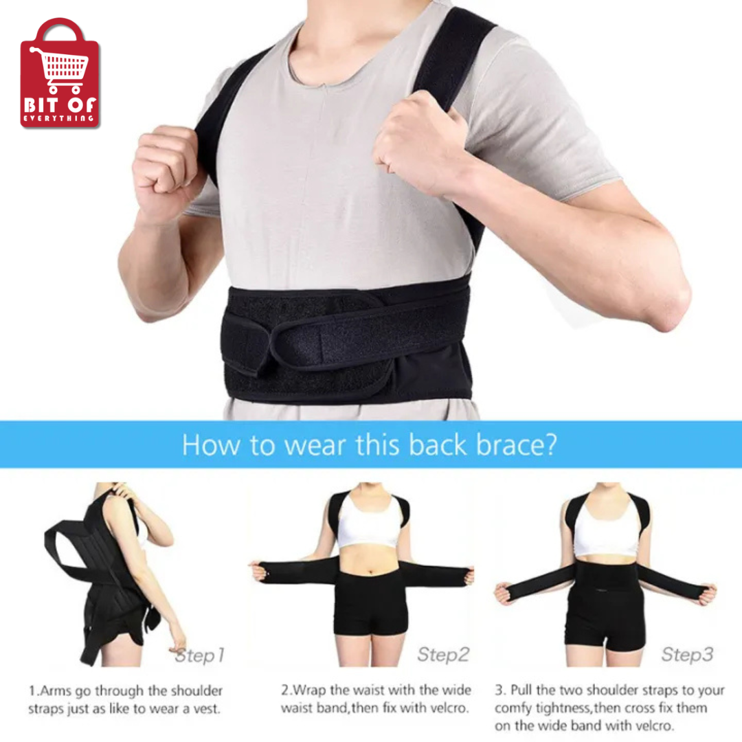 Adjustable Back Straightener Posture Corrector Shoulder Lumbar Brace Support Brace Back Support Belt Back Shoulder Adult Corset Posture Correction SP95