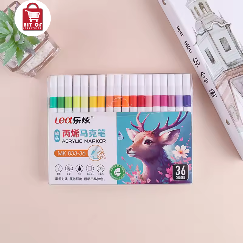 36 Colors Acrylic marker pen Soft Bristled Pen Tip Waterproof DIY Hand-painted Ceramic Graffiti Painting Pen