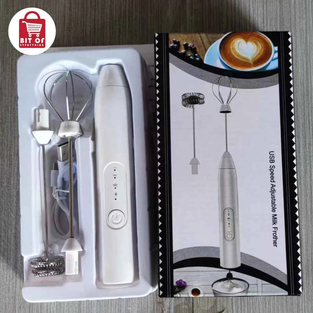 2‑in‑1 Electric Milk Frother & Egg Beater – Froth, Whisk & Mix with Ease