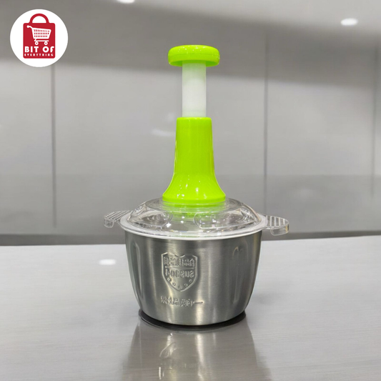Manual Stainless Steel Multifunctional 2L Hand Push Chopper
