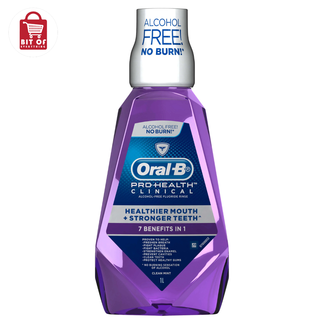 Oral-B Clinical 7-IN-1 Benefits Mouthwash – Complete Oral Care in One Bottle