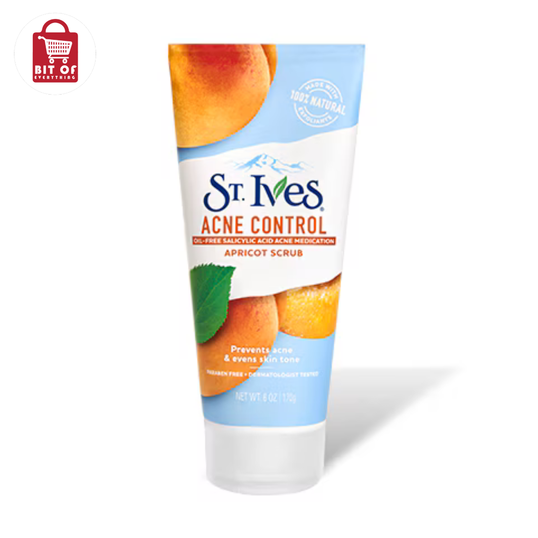 St. Ives Acne Control Apricot Scrub – Clear Skin, Gentle Exfoliation