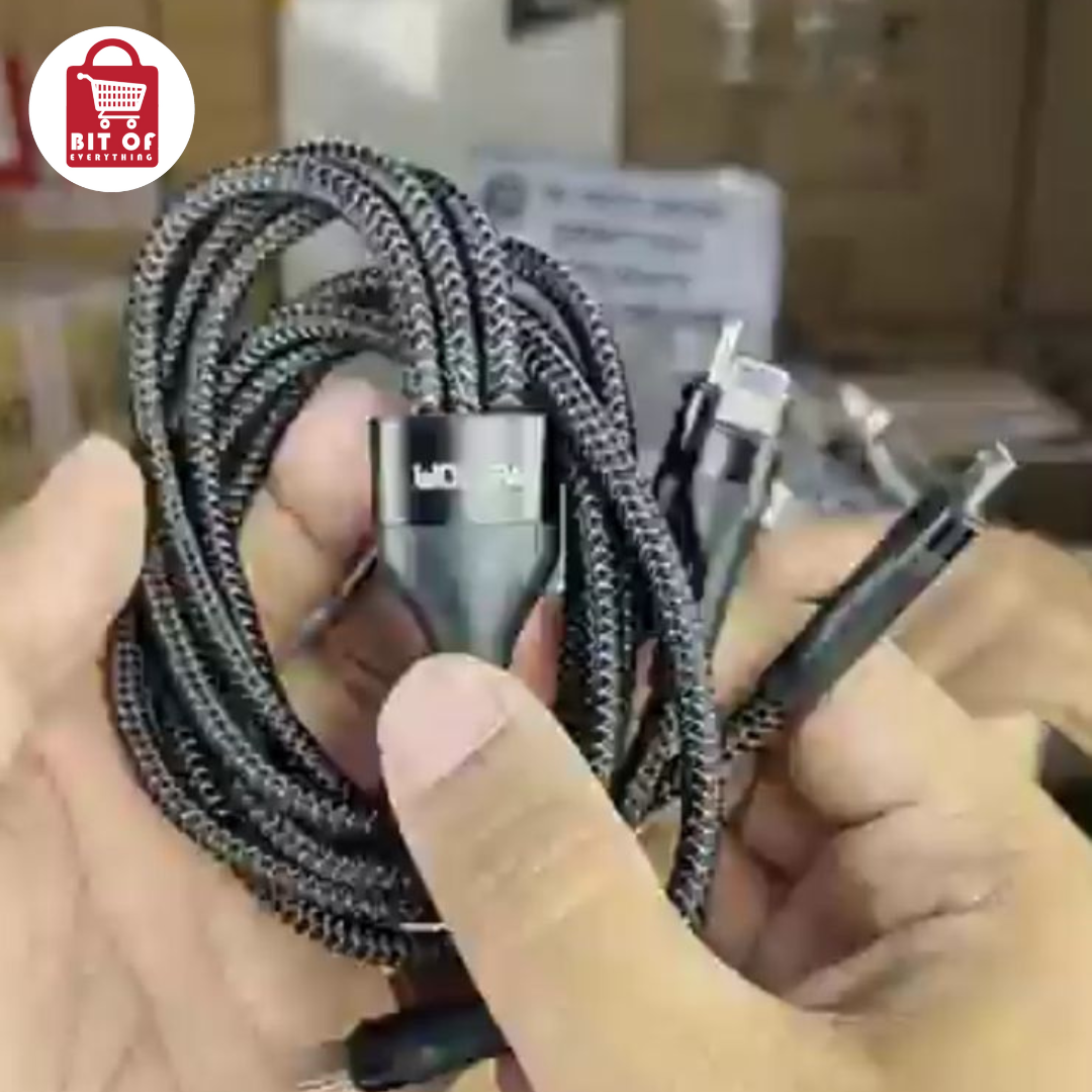 C to 3-in-1 Cable – Versatile Charging & Data Transfer
