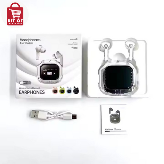 Wireless Earbuds with Digital Display – Clear Sound & Battery Indicator