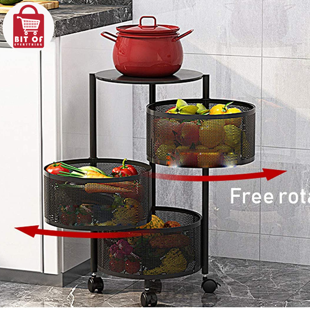 3-Piece Round Rack Stand – Stylish & Space-Saving Organizer