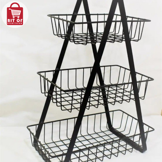 3-Tier Fruit Basket, Fruit Bowl Holder Bread Basket Vegetable Rack,