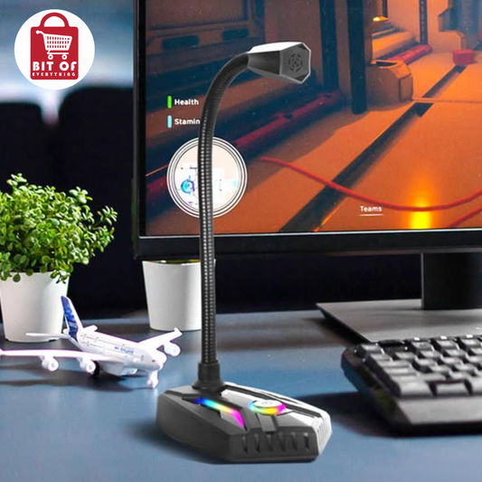 Royche RSM-G200 USB Gaming Mic – Clear Sound with RGB Lights