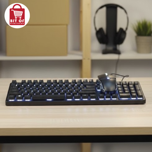 Keyboard‑Mouse Set with RGB Lights – Stylish, Responsive & Gaming‑Ready Combo