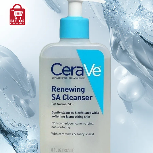 CeraVe Renewing SA Cleanser – Salicylic Acid Face Wash for Smooth & Renewed Skin