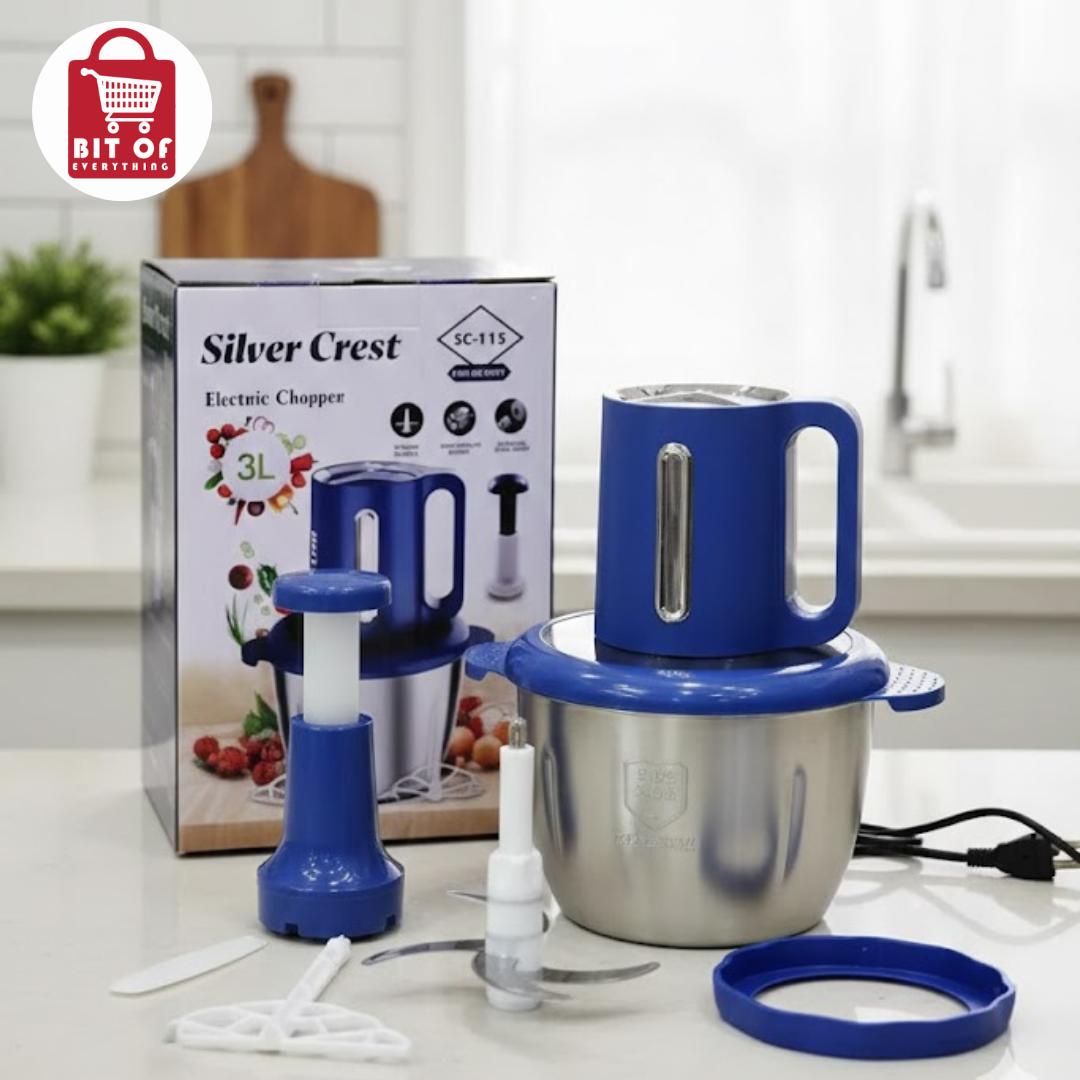 Silver Crest 2-in-1 Chopper – Electric Food Chopper & Blender for Quick Meal Prep