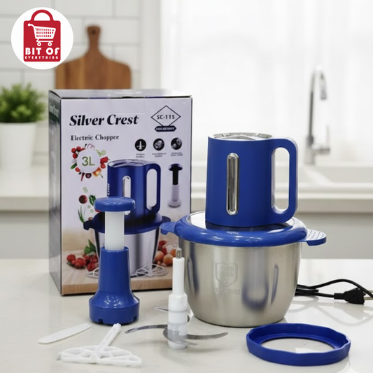 Silver Crest 2-in-1 Chopper – Electric Food Chopper & Blender for Quick Meal Prep