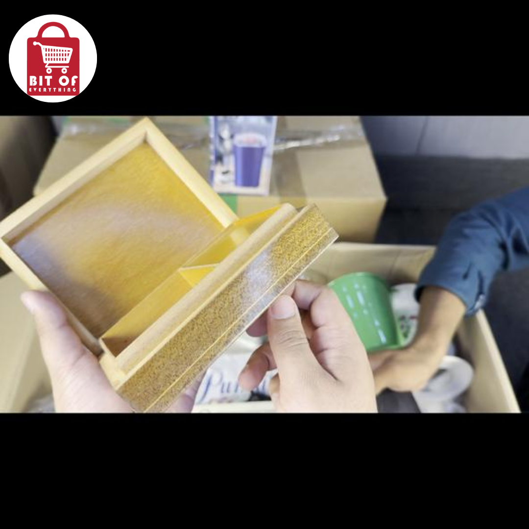 WOODEN JEWELLERY BOX WITH MIRROR