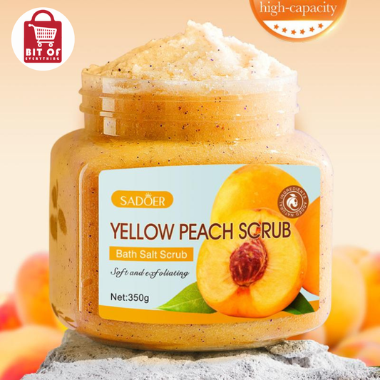 Sadore Yellow Peach Scrub – Fruity Body Exfoliator for Smooth, Soft & Fresh-Looking Skin
