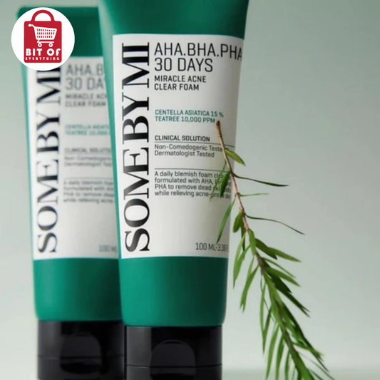 Some By Mi AHA BHA PHA 30 Days Miracle Acne Clear Foam – Exfoliating Facial Cleanser for Blemish-Prone & Clear-Looking Skin