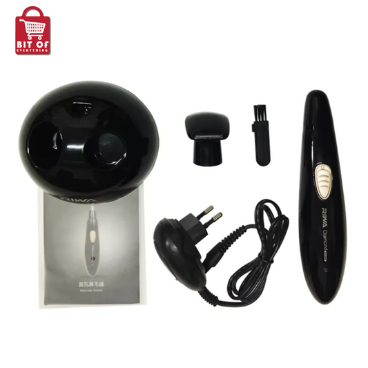 RIWA Rechargeable Nose Trimmer Razor Ear Hair Shaver Clipper Black Washable Trimer For Eyebrows RA-555A