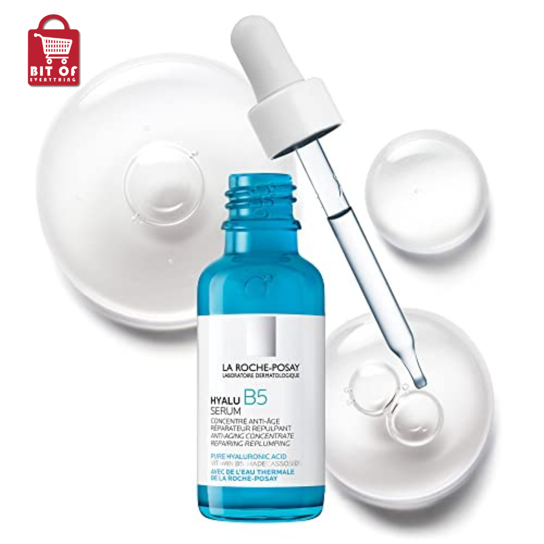 La Roche-Posay Hyalu B5 Pure Hyaluronic Acid Serum for Face, with Vitamin B5, Anti-Aging Serum for Fine Lines and Wrinkles, Hydrating Serum to Plump and Repair Dry Skin, Safe on Sensitive Skin