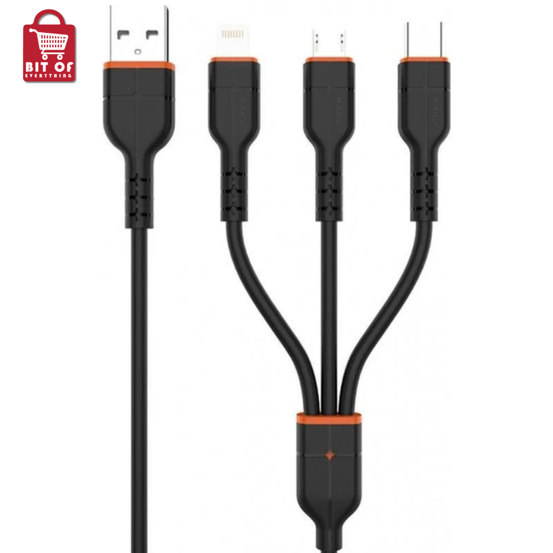 FAST CHARGING CABLE 3 IN 1 (IPHONE, ANDROID, TYPE C)