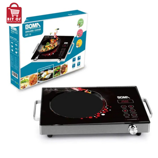 Best Quality BOMA INFRARED COOKER.BM-15 Power 2500 W Model Bm-15 Touch panel Effective and constant temperature control Smart Cooking Safe and Energy Saving Easy to clean Healthy