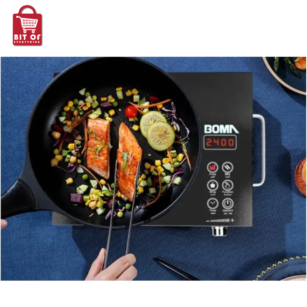 Best Quality BOMA INFRARED COOKER.BM-15 Power 2500 W Model Bm-15 Touch panel Effective and constant temperature control Smart Cooking Safe and Energy Saving Easy to clean Healthy