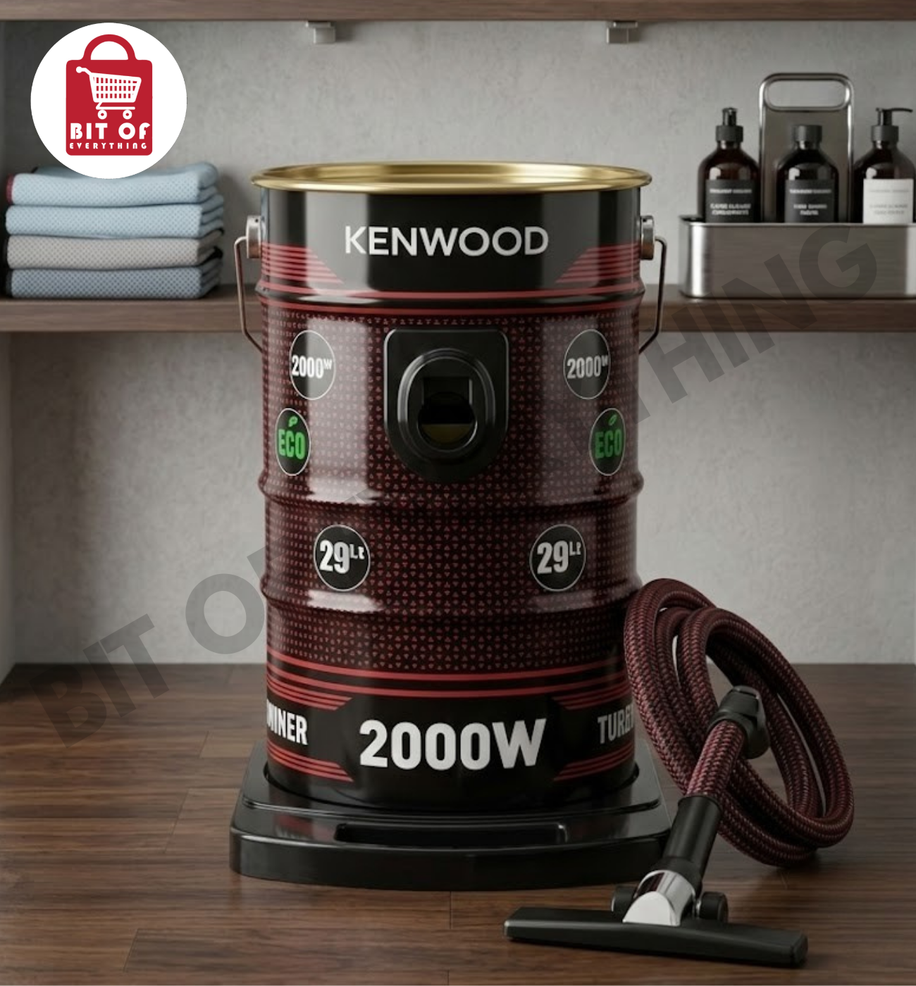Kenwood Vacuum Cleaner – Powerful Suction for Home & Office, Black Pipe