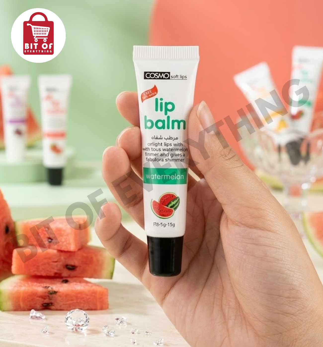 COSMO Soft Lips Watermelon Shimmer Lip Balm