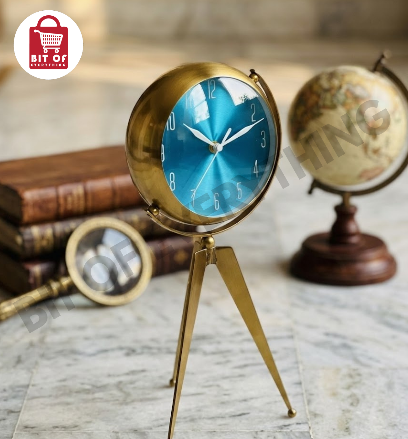 STAND CLOCK AND MIRROR